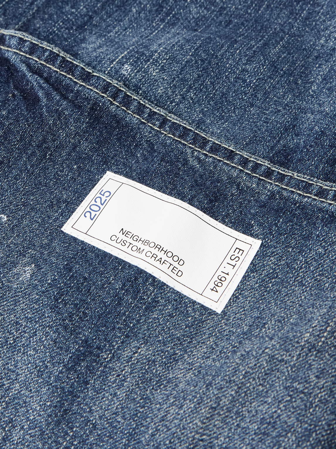 Shop Neighborhood Logo-appliquéd Denim Overshirt