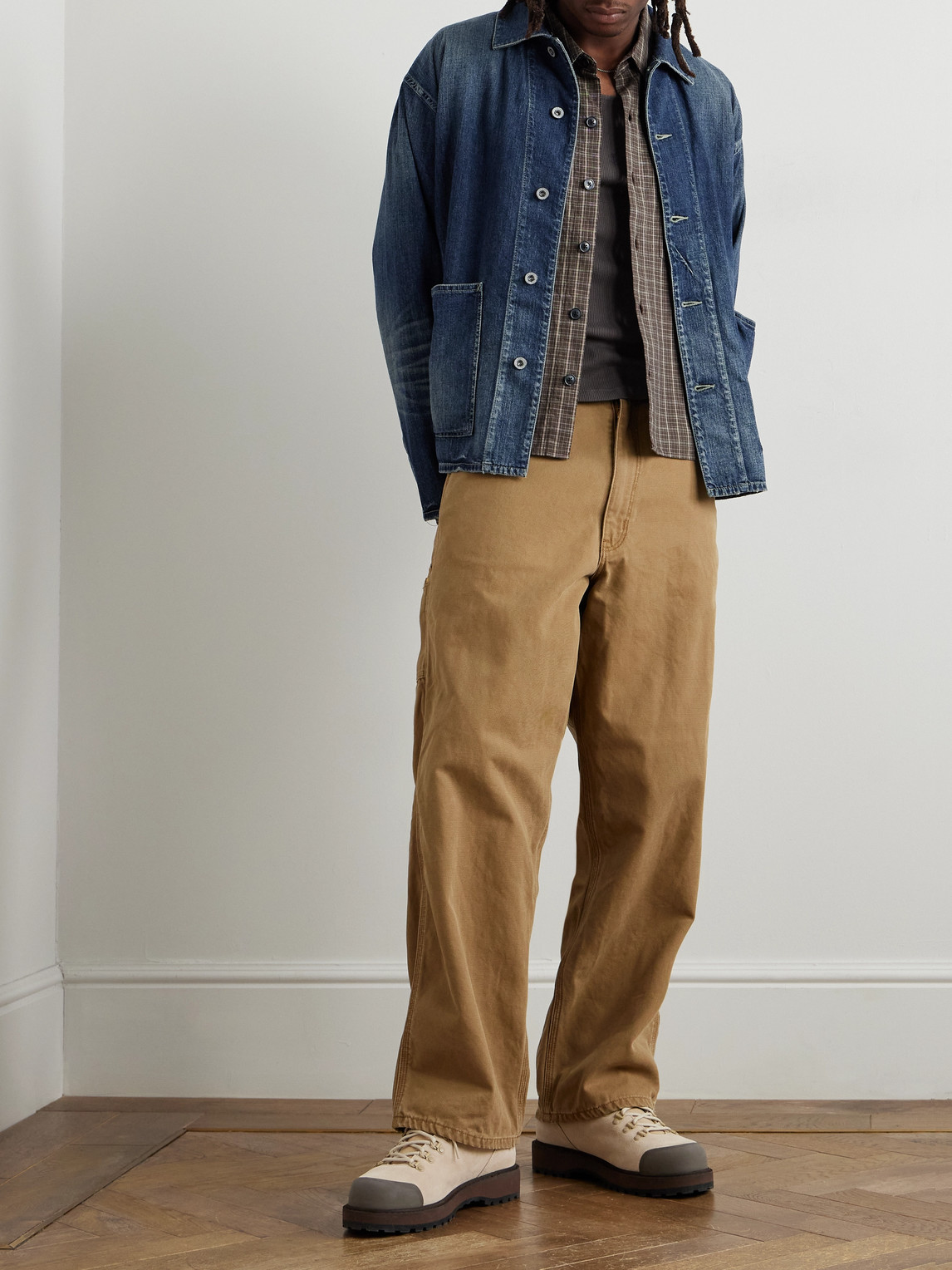 Shop Neighborhood Logo-appliquéd Denim Overshirt