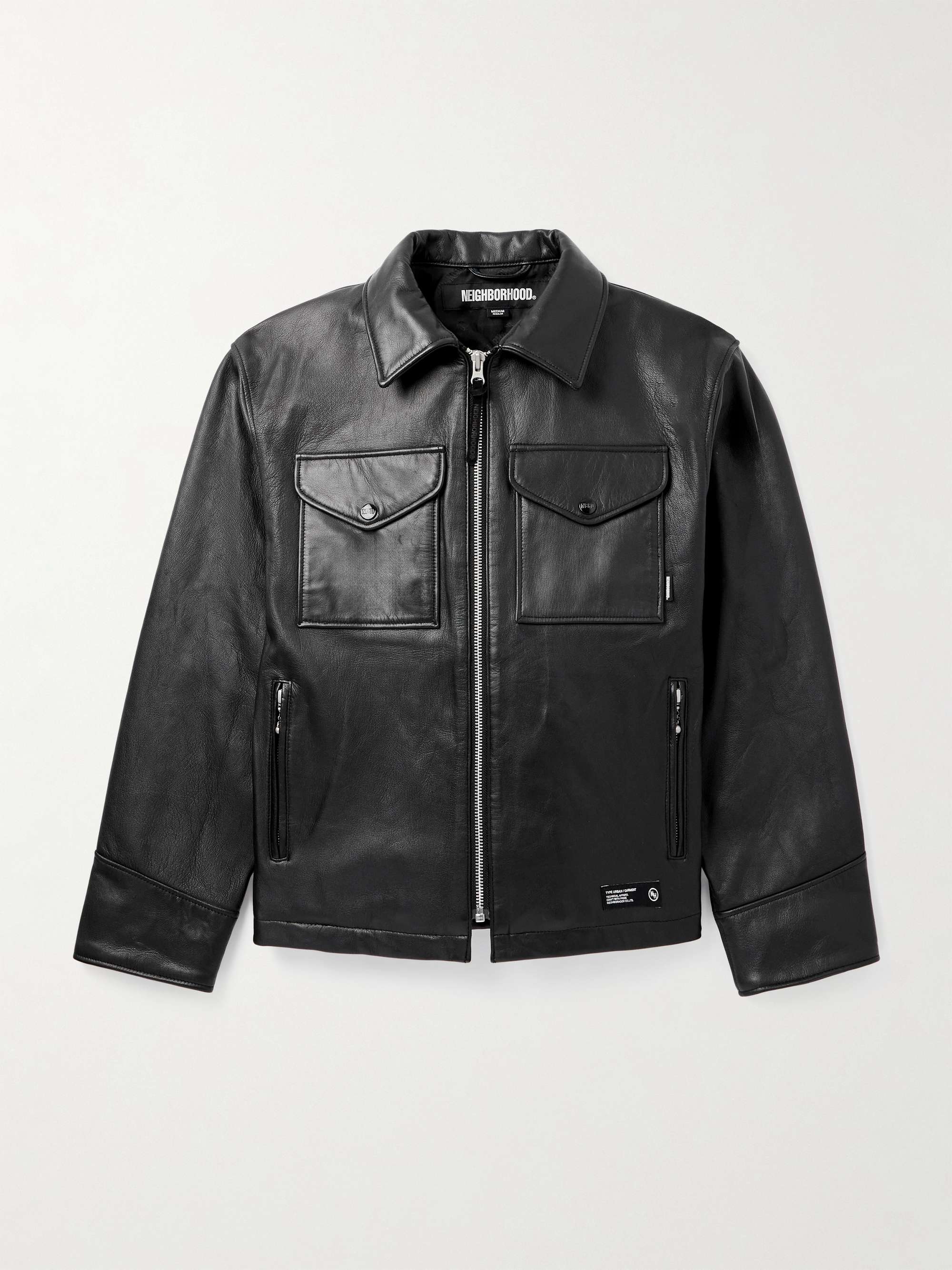 NEIGHBORHOOD Leather PM Jacket Black | HAVEN