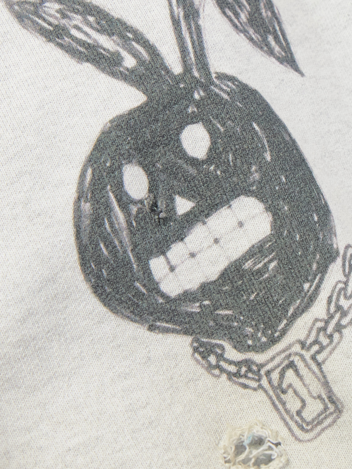 NEIGHBORHOOD SAVAGE PRINTED DISTRESSED COTTON-JERSEY HOODIE