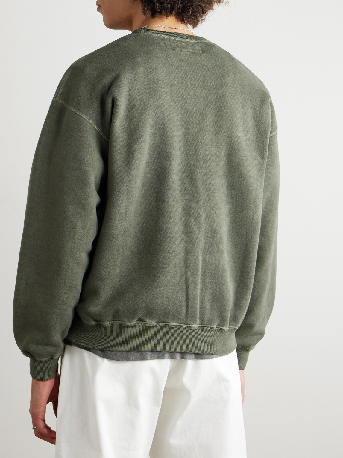 NEIGHBORHOOD LOGO-EMBROIDERED APPLIQUÉD COTTON-JERSEY SWEATSHIRT 