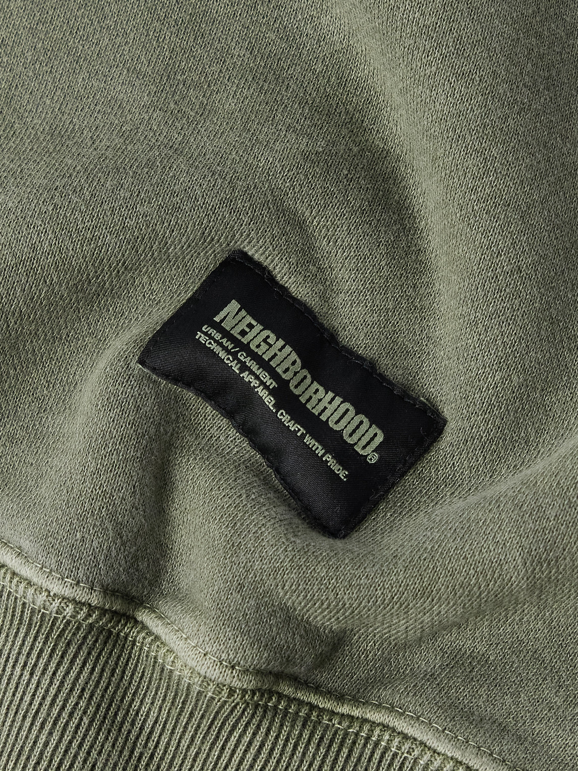 NEIGHBORHOOD LOGO-EMBROIDERED APPLIQUÉD COTTON-JERSEY SWEATSHIRT 