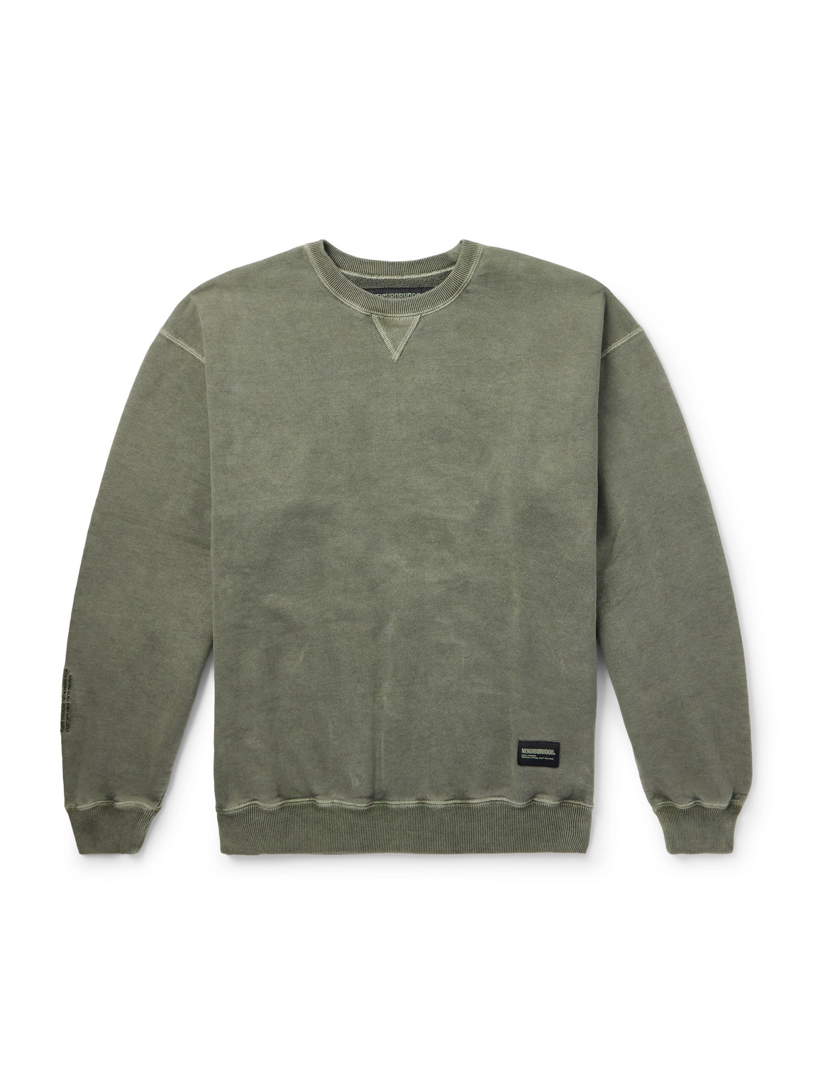 Neighborhood Logo-embroidered Appliquéd Cotton-jersey Sweatshirt
