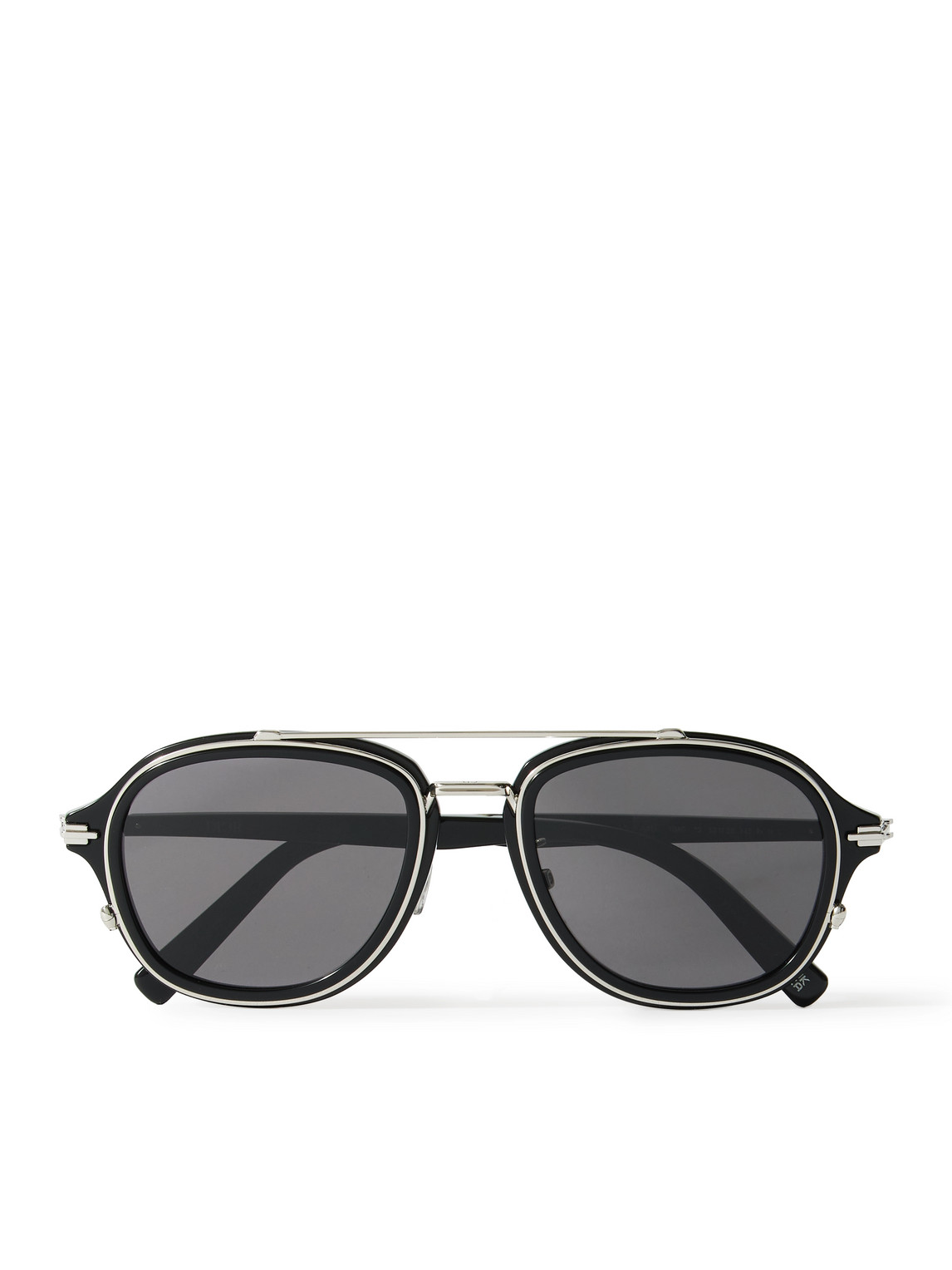 Dior Blacksuit A4u Aviator-style Acetate And Silver-tone Sunglasses In Black