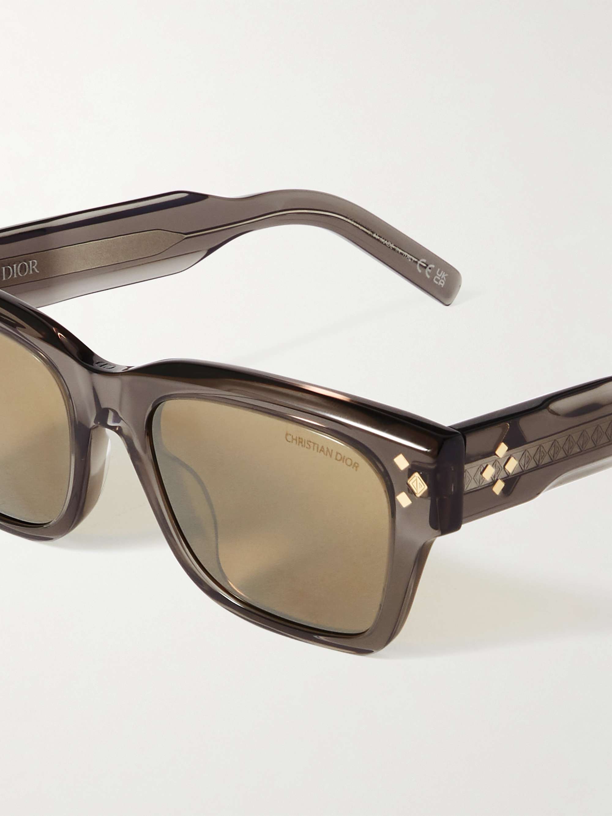 DIOR EYEWEAR CD Diamond S2I D-Frame Tortoiseshell Acetate and Silver-Tone Sunglasses