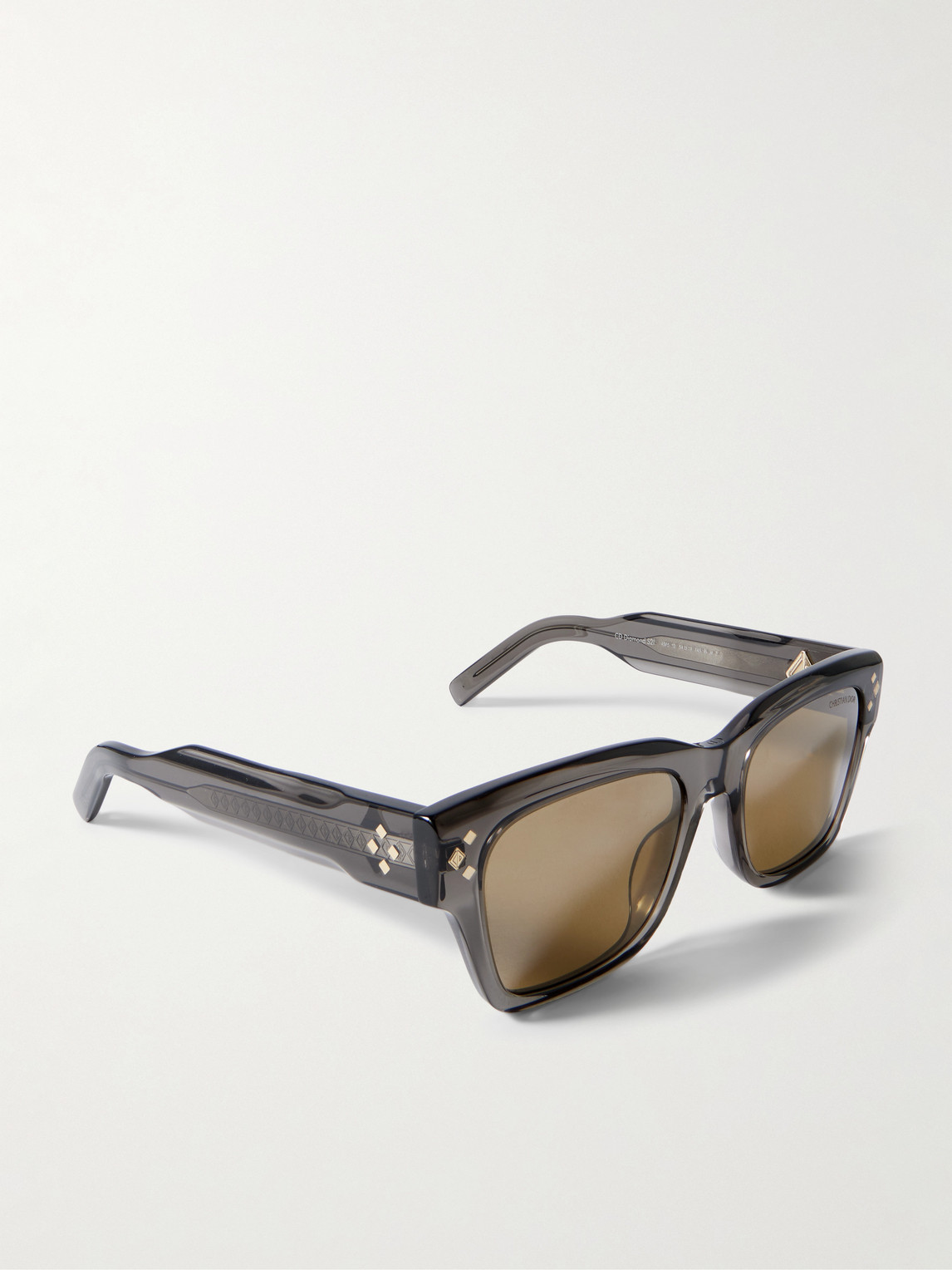 Dior Cd Diamond S2i D-frame Acetate And Silver-tone Sunglasses In Gray