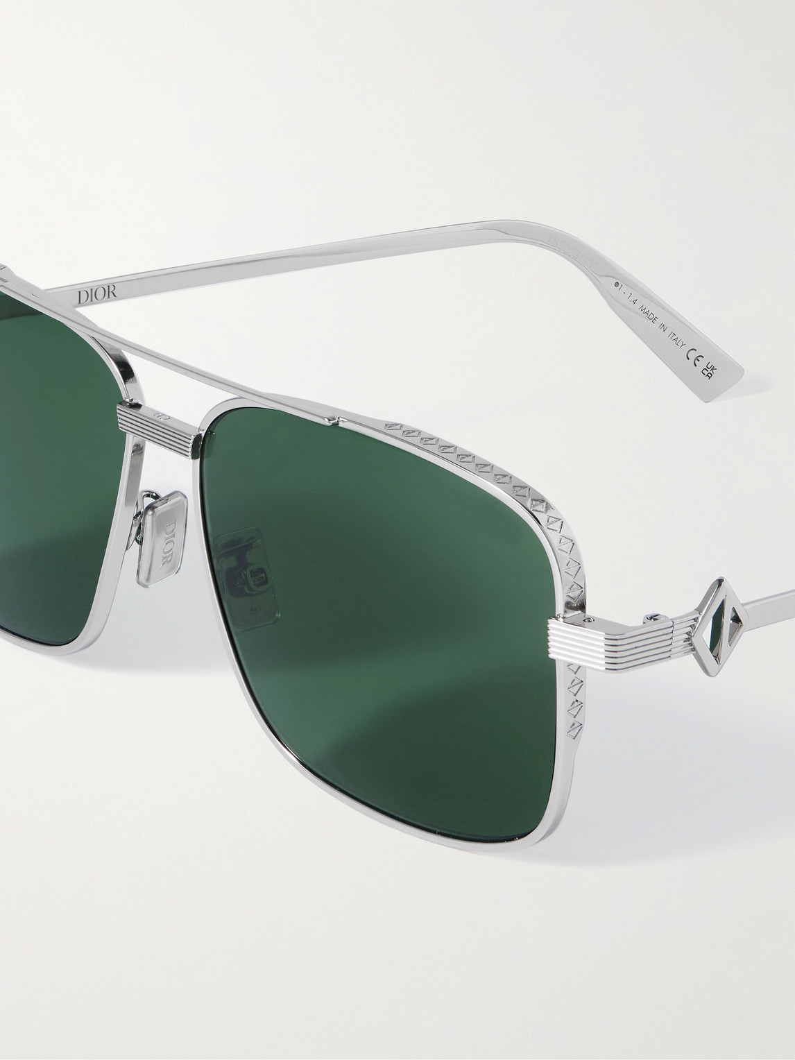 Dior Cd Diamond S9u Square-frame Silver-tone Sunglasses In Silver