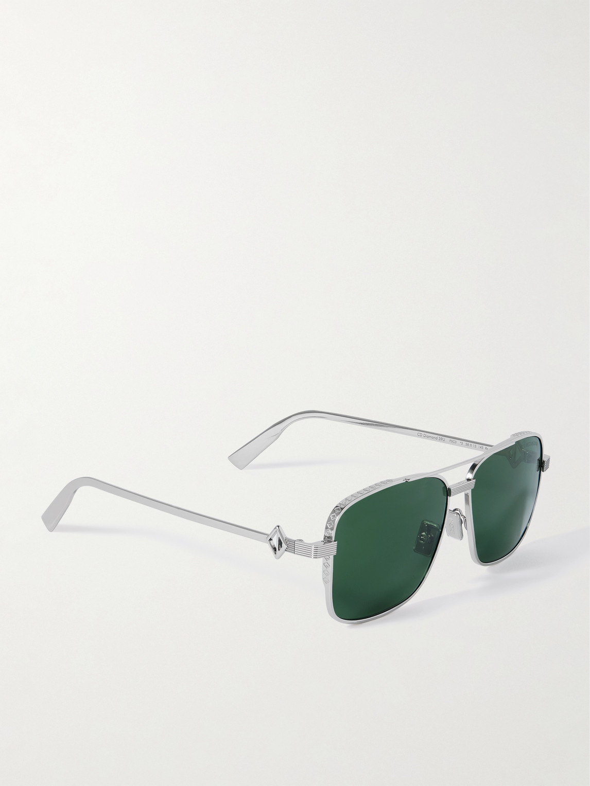 Dior Cd Diamond S9u Square-frame Silver-tone Sunglasses In Silver