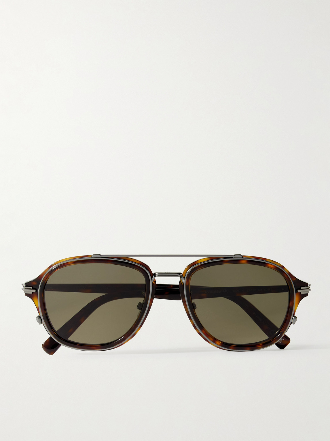 DIOR Eyewear DiorBlacksuit A4U Aviator-Style Tortoiseshell Acetate and Silver-Tone Sunglasses - Men