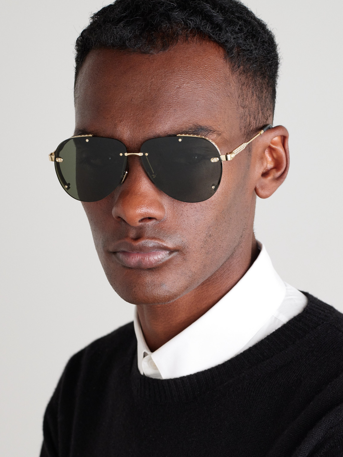 Dior Aviator Sunglasses In Gold