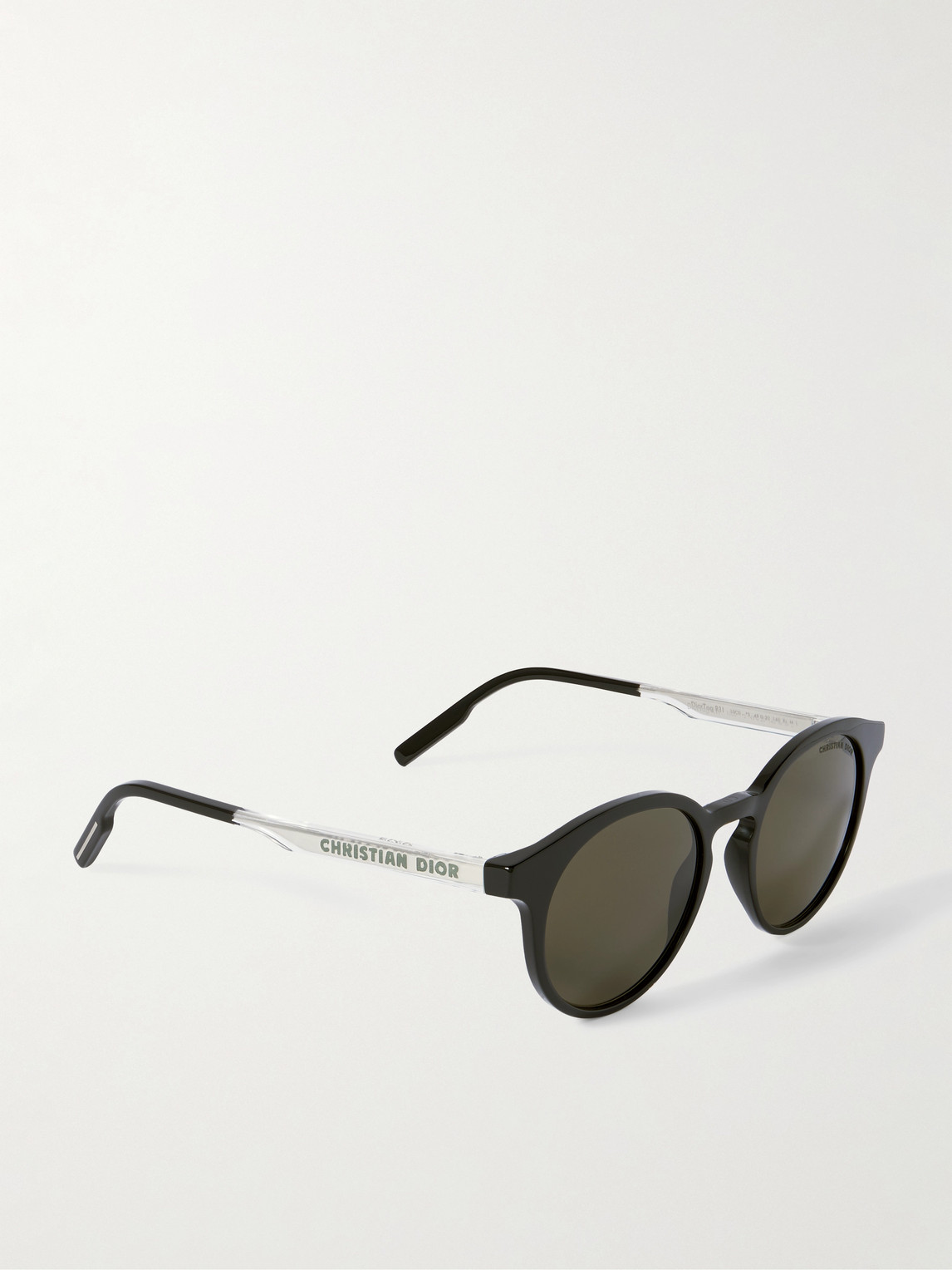 Dior Tag R1i Round-frame Acetate Sunglasses In Black