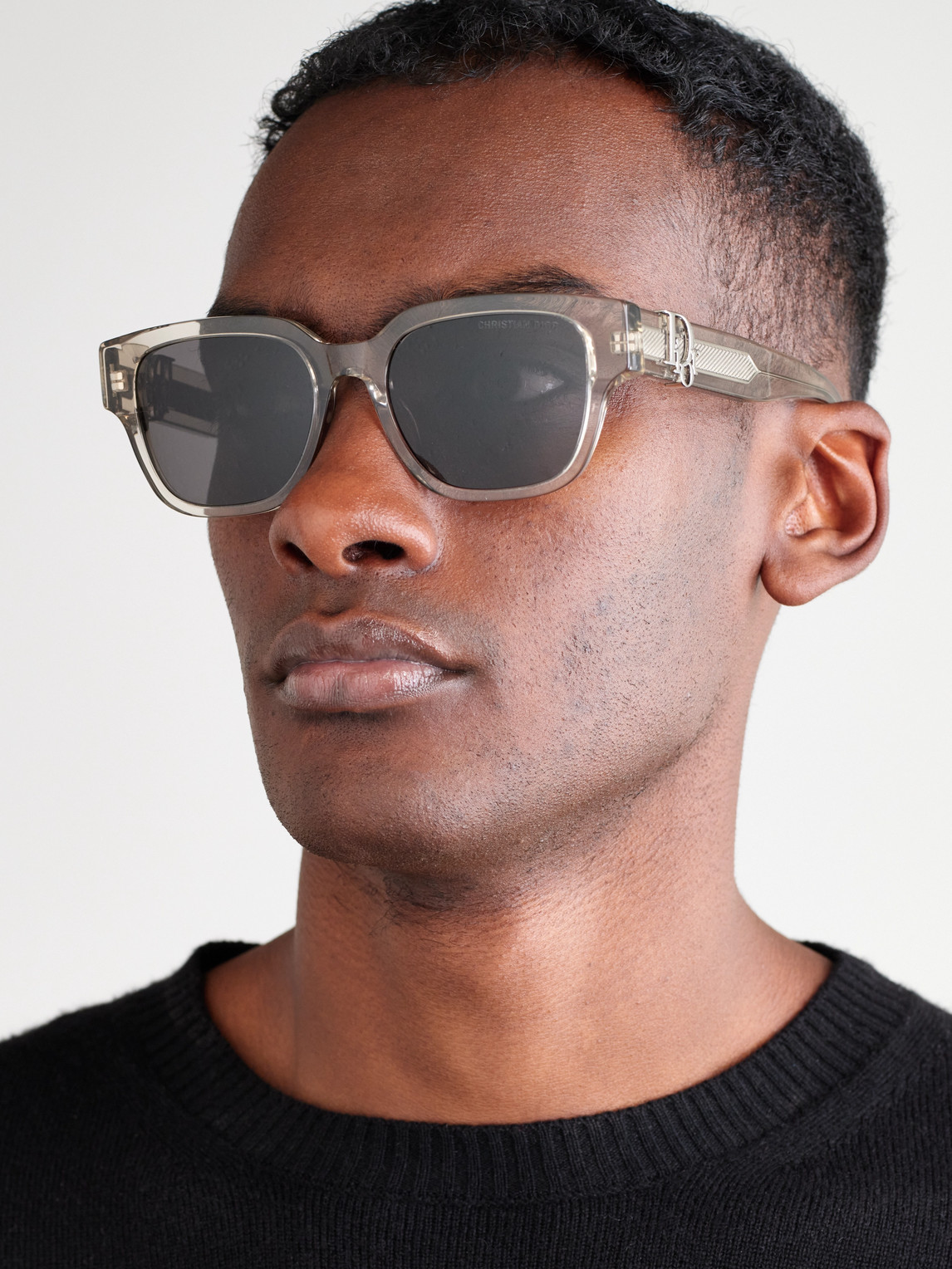 Dior Oblique S1i Square-frame Acetate Sunglasses In Brown