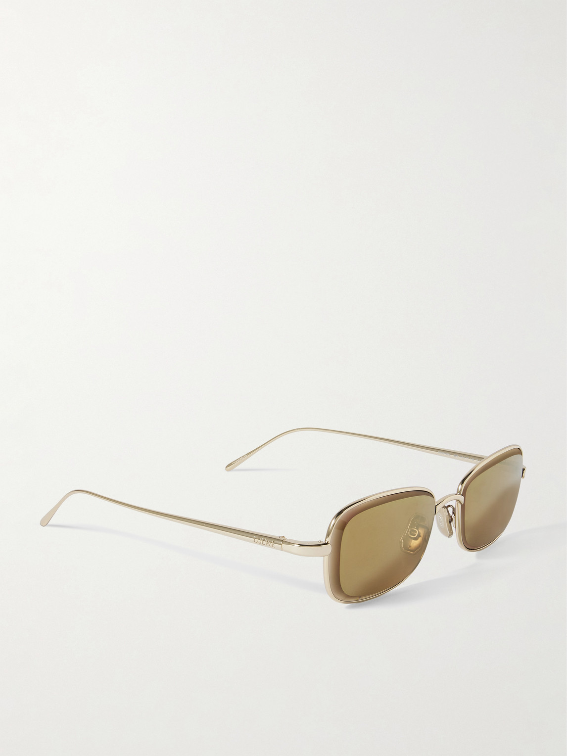 Loewe Square-frame Gold-tone Sunglasses In Gold