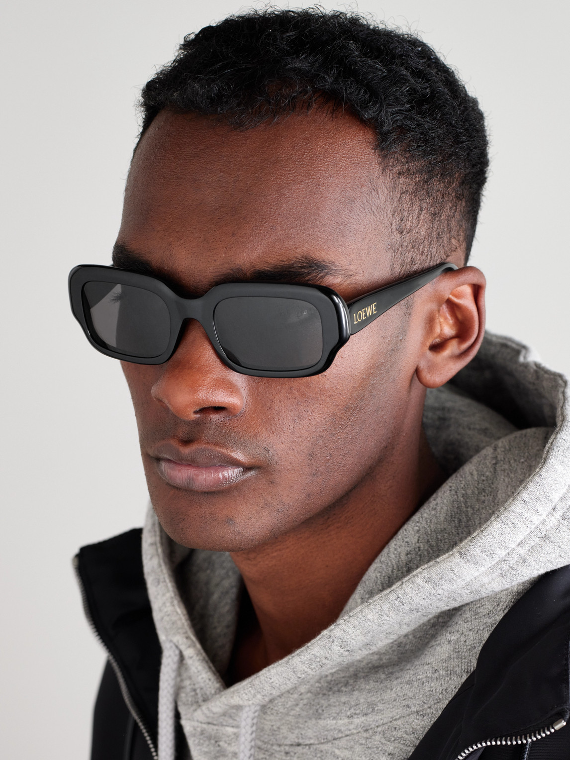 Loewe Square-frame Acetate Sunglasses In Black