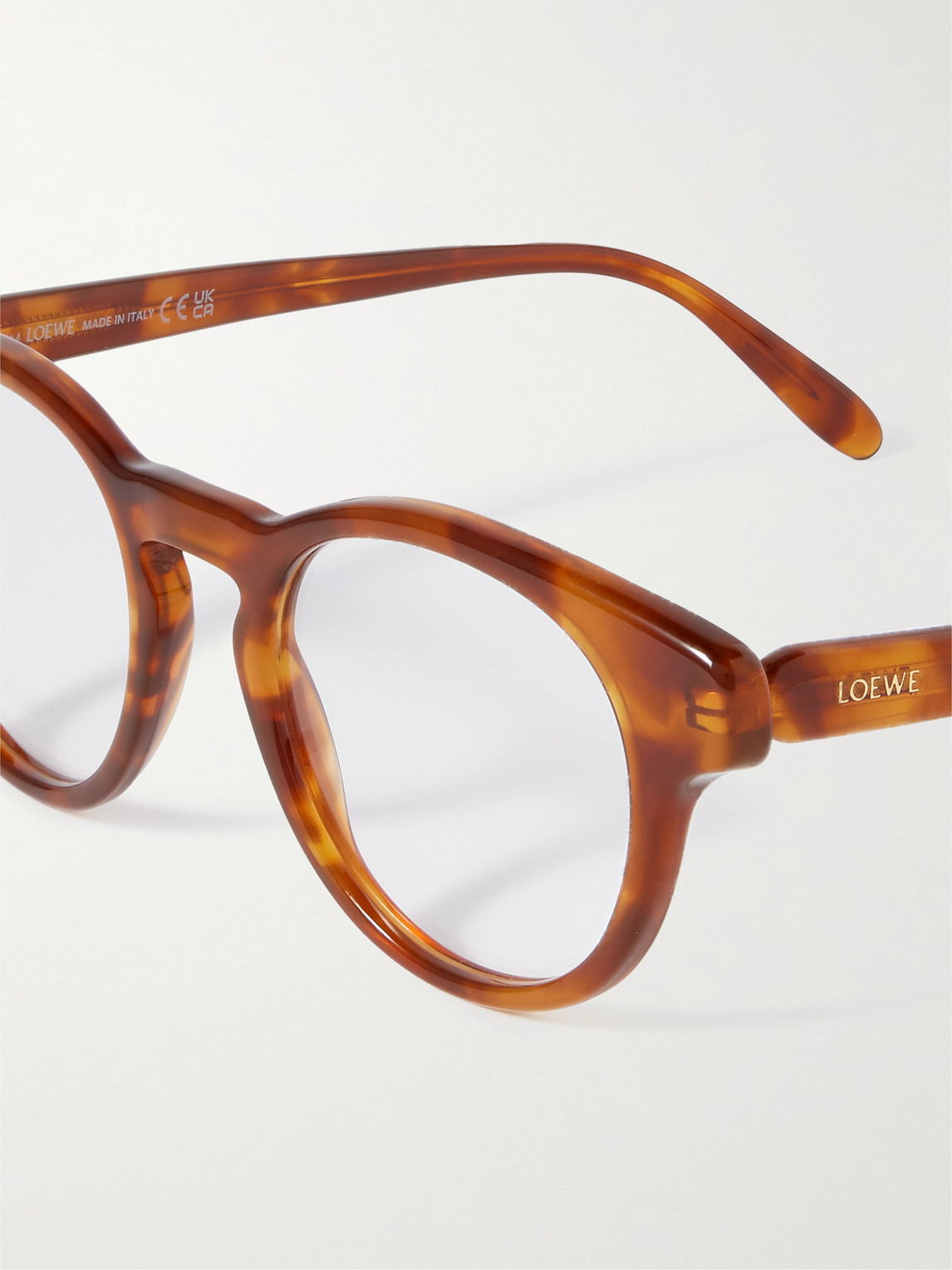 Loewe Round-frame Tortoiseshell Acetate Optical Glasses In Tortoiseshell