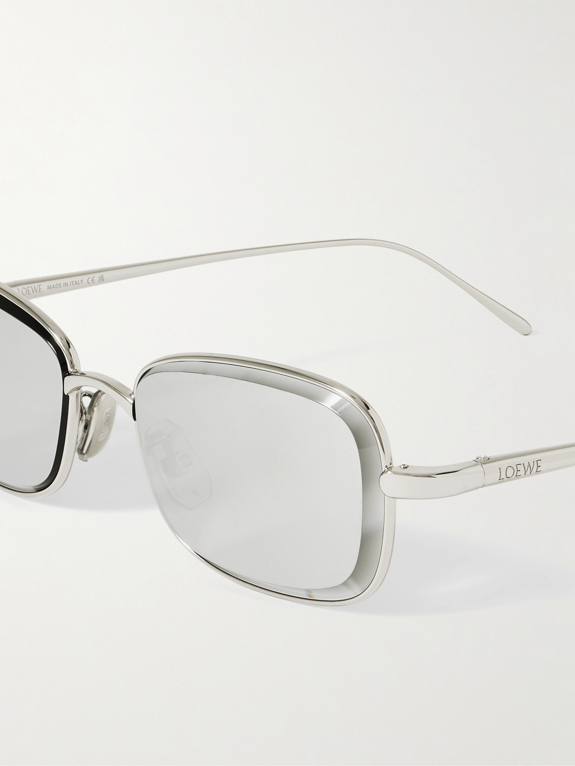Loewe Square-frame Silver-tone Sunglasses In Silver
