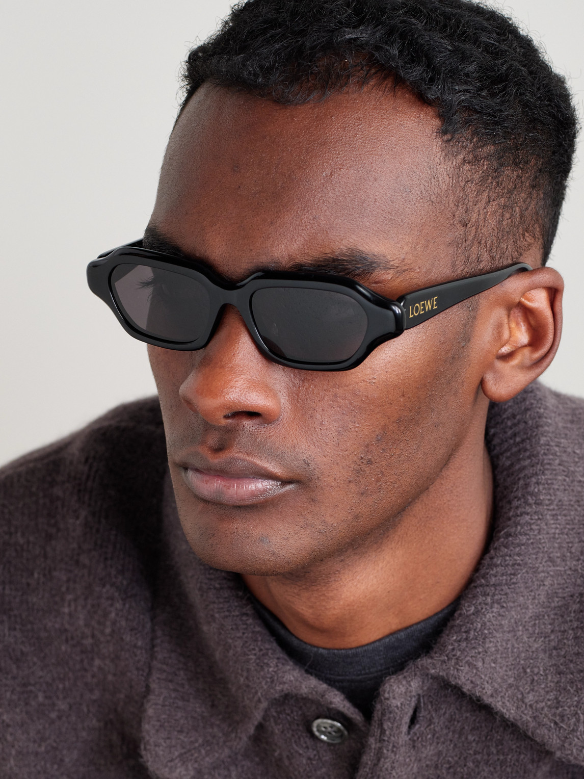 Loewe Square-frame Acetate Sunglasses In Black