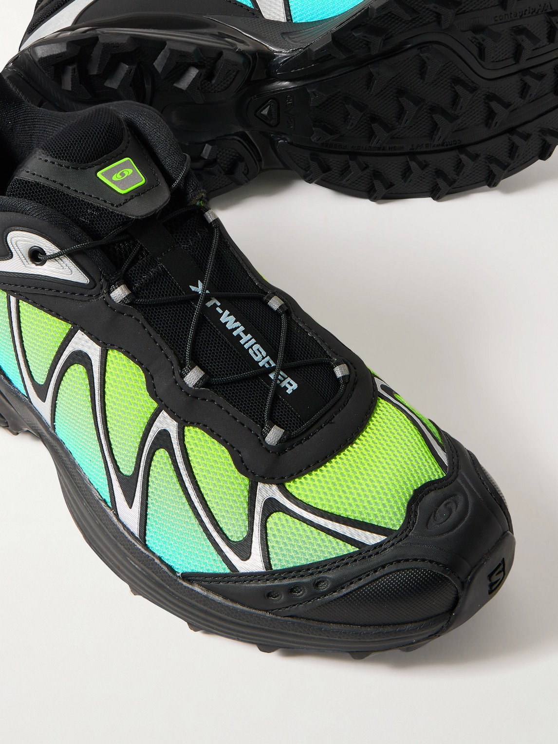 Salomon Xt-whisper Rubber-trimmed Mesh Sneakers In Black