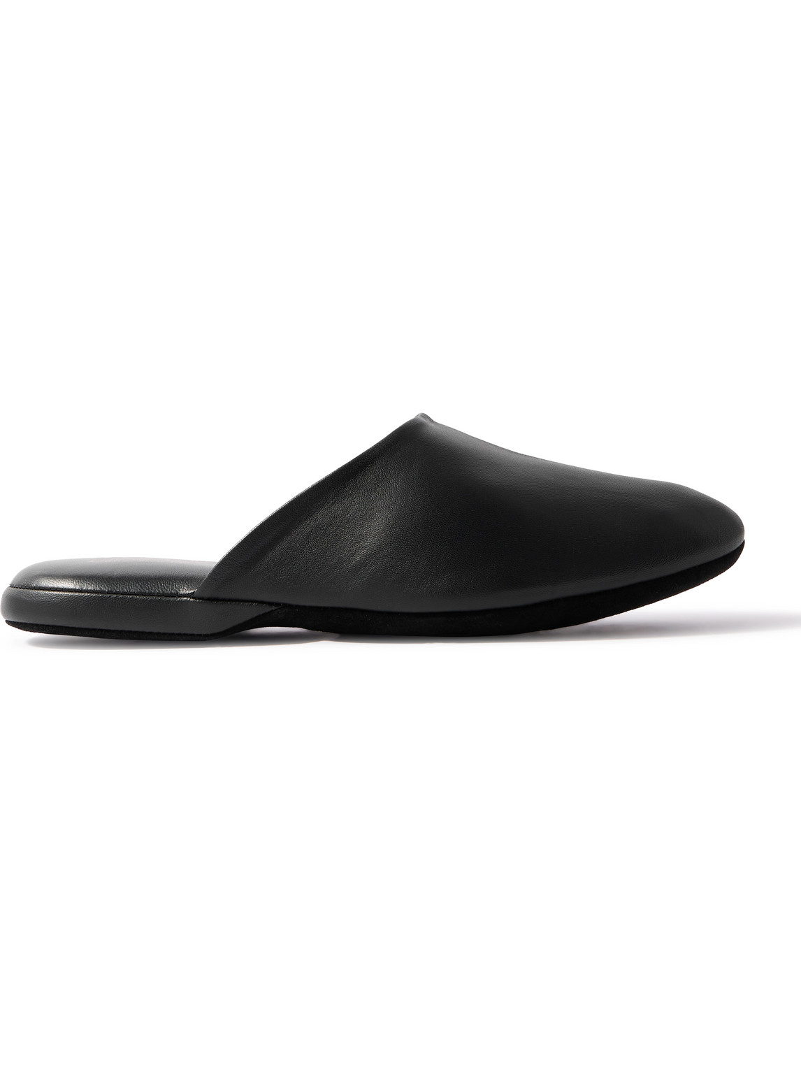 Charvet Nappa Leather Slippers In Black