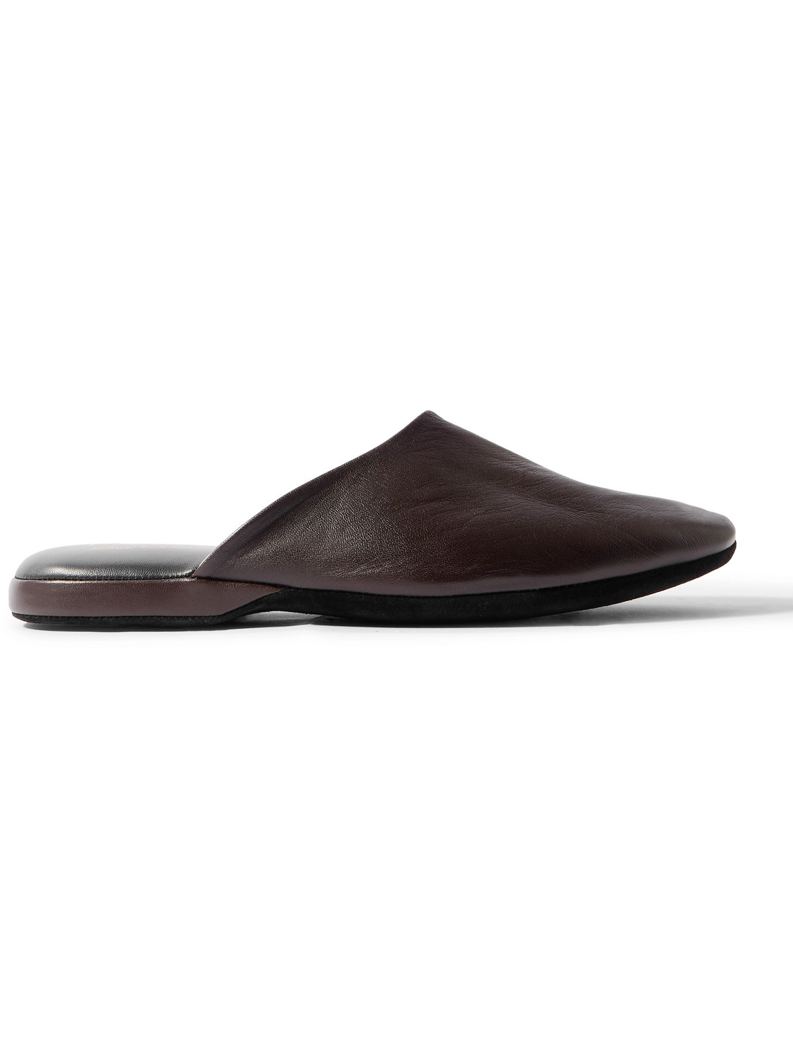 Charvet Nappa Leather Slippers In Brown