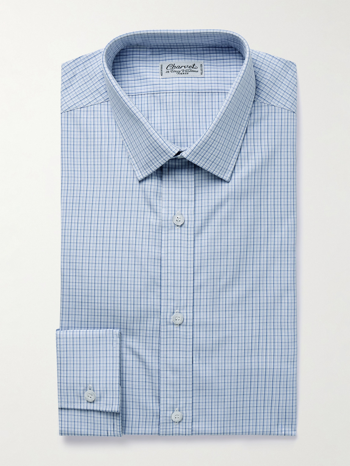 Charvet Checked Cotton-Poplin Shirt - Men