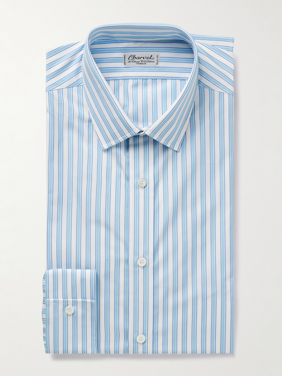 Charvet Striped Cotton-Poplin Shirt - Men