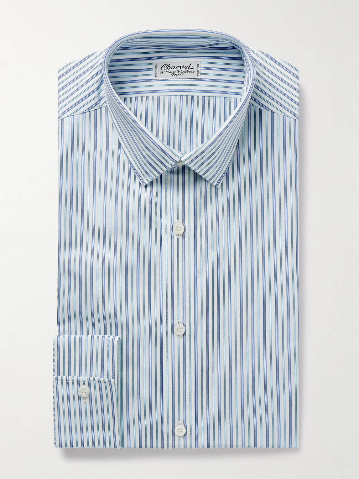 Charvet Striped Cotton-Poplin Shirt - Men