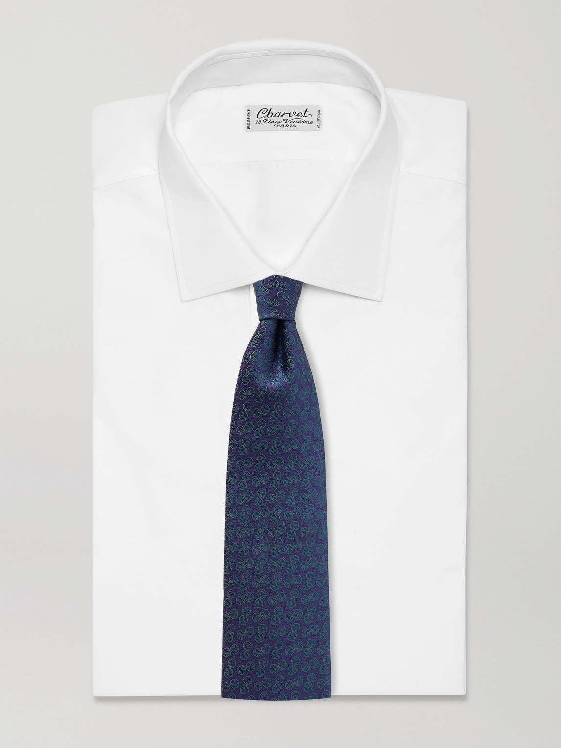 Charvet 8cm Silk-jacquard Tie In Purple