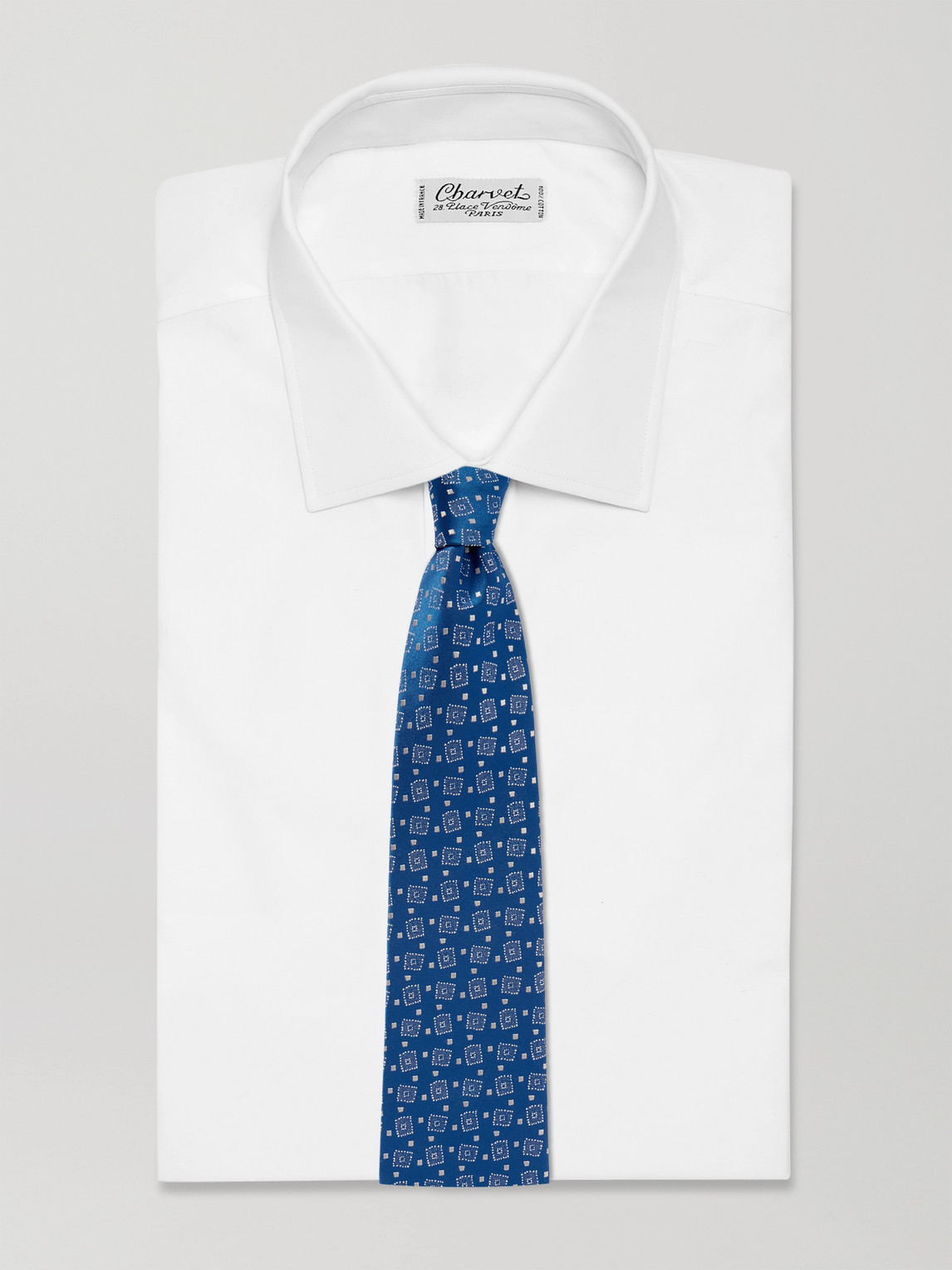 Charvet 8.5cm Silk-jacquard Tie In Blue