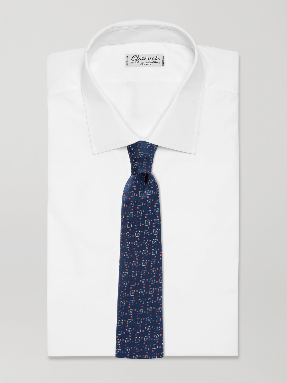 Charvet 8.5cm Silk-jacquard Tie In Blue