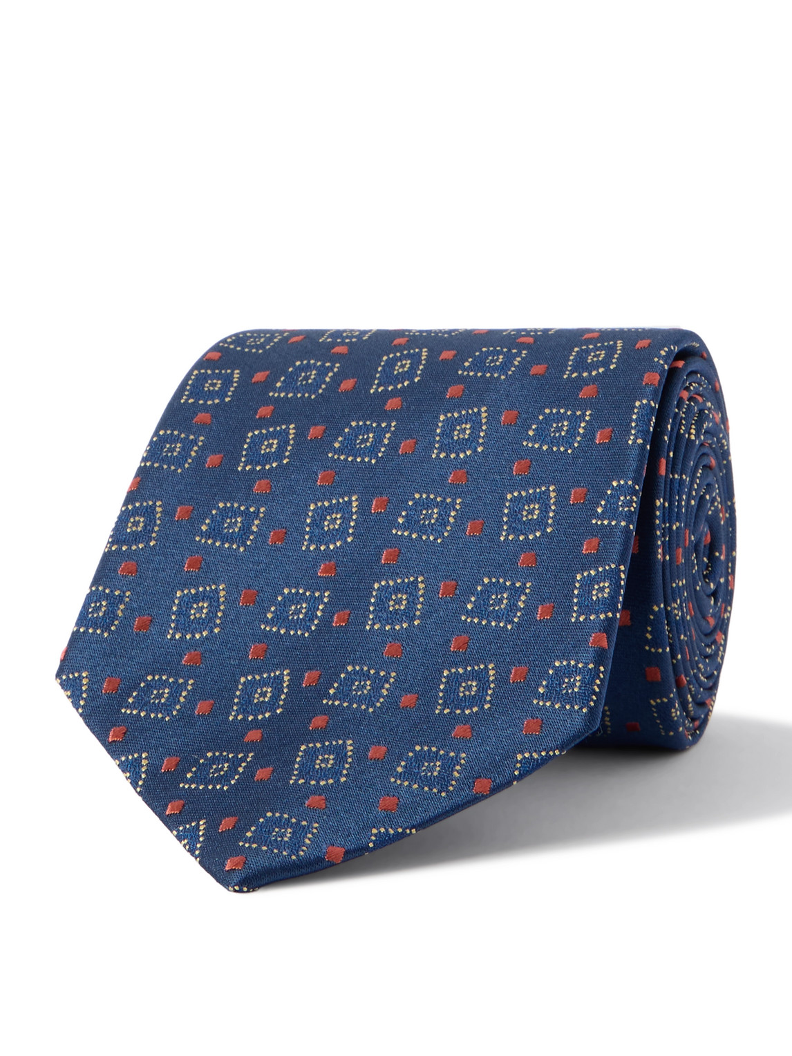 Charvet 8.5cm Silk-jacquard Tie In Blue