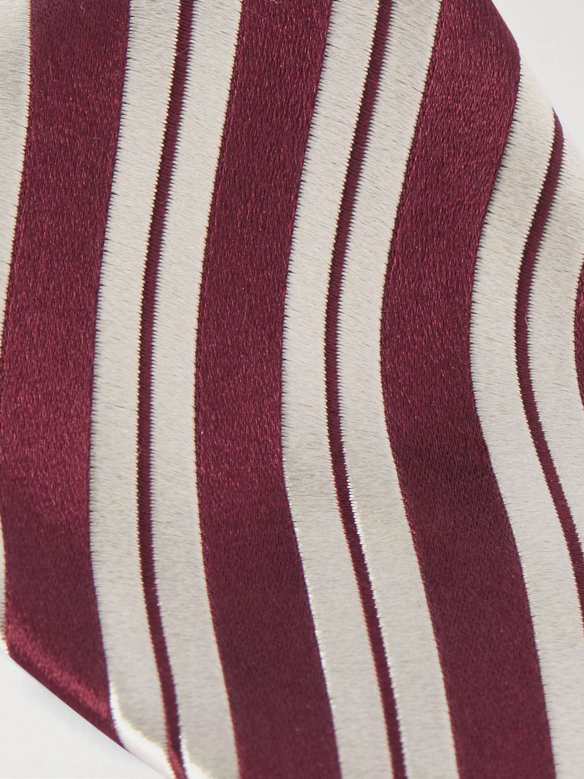 Charvet 8.5cm Classic Striped Silk Tie In Red