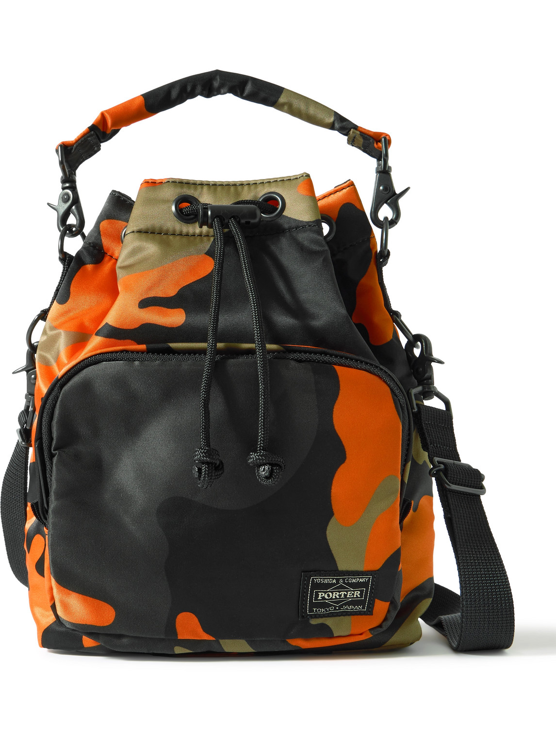 Balloon Sac Small Camouflage-Print Nylon-Twill Bucket Bag