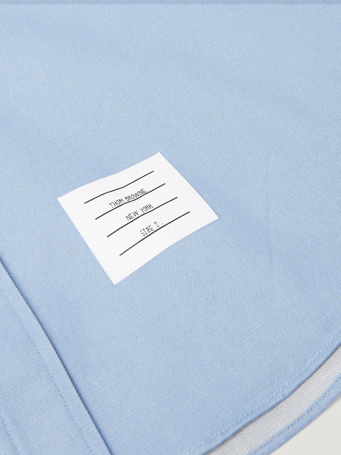 Thom Browne Extra Trim Fit Oxford Shirt With Grosgrain Trim