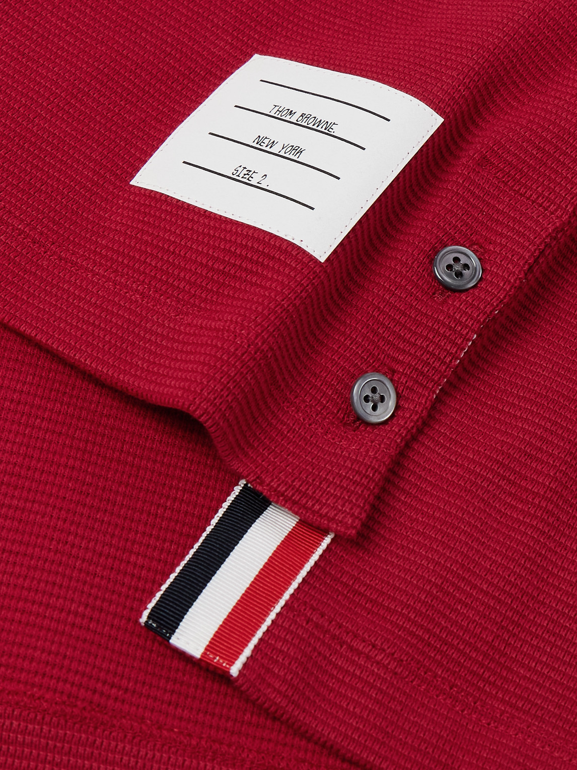 Thom Browne Burgundy Short Sleeve Rib Cuff T-shirt In Red