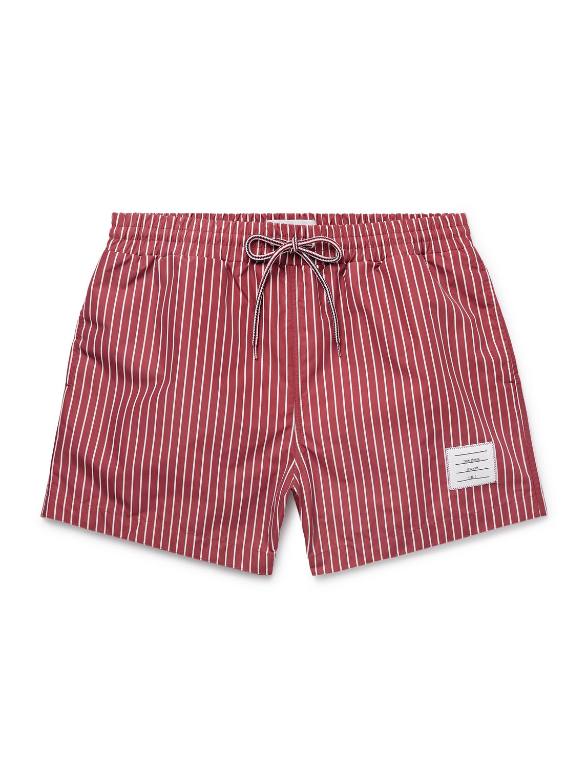 Slim-Fit Short-Length Striped Swim Shorts