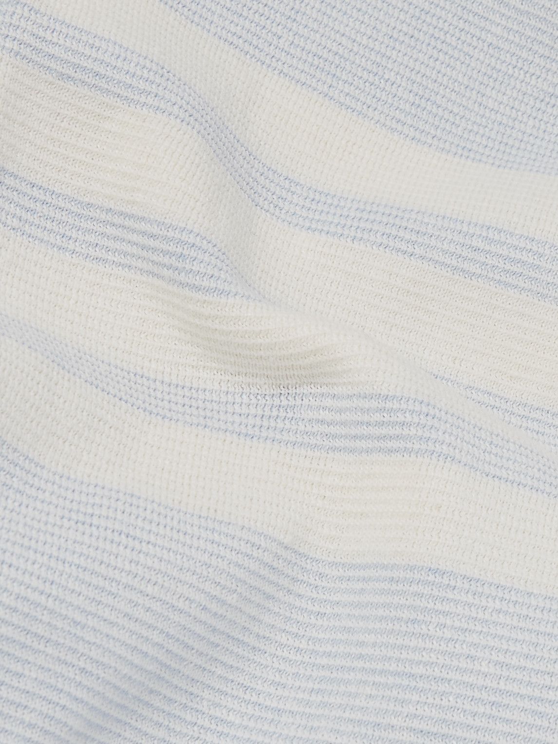 Shop Thom Browne Striped Linen And Cotton-blend Sweater In Blue