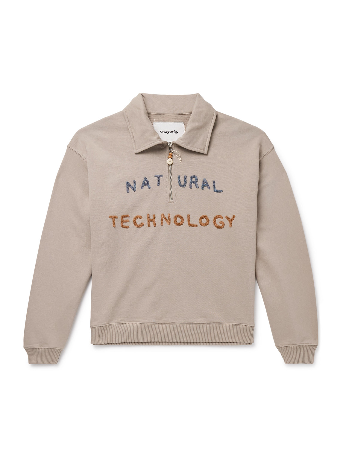 Story Mfg. Brown Geo Sweatshirt In Brown
