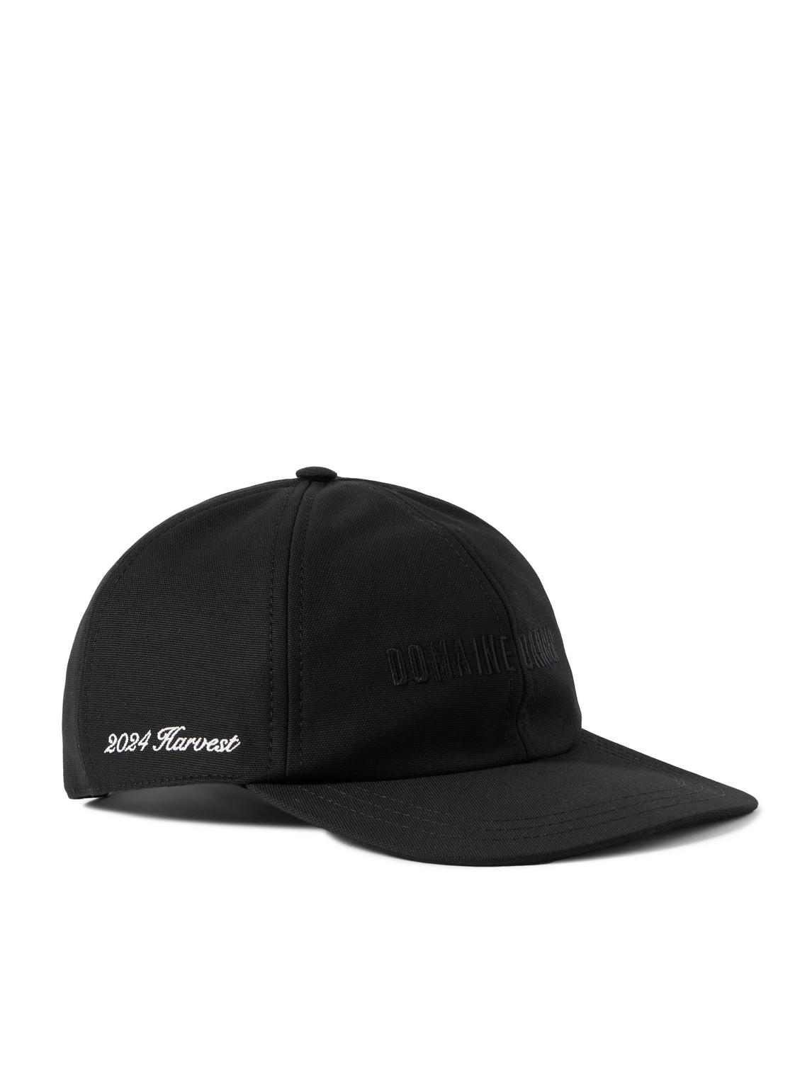 Domaine Dancer Prune Embroidered Cotton-Canvas Cap