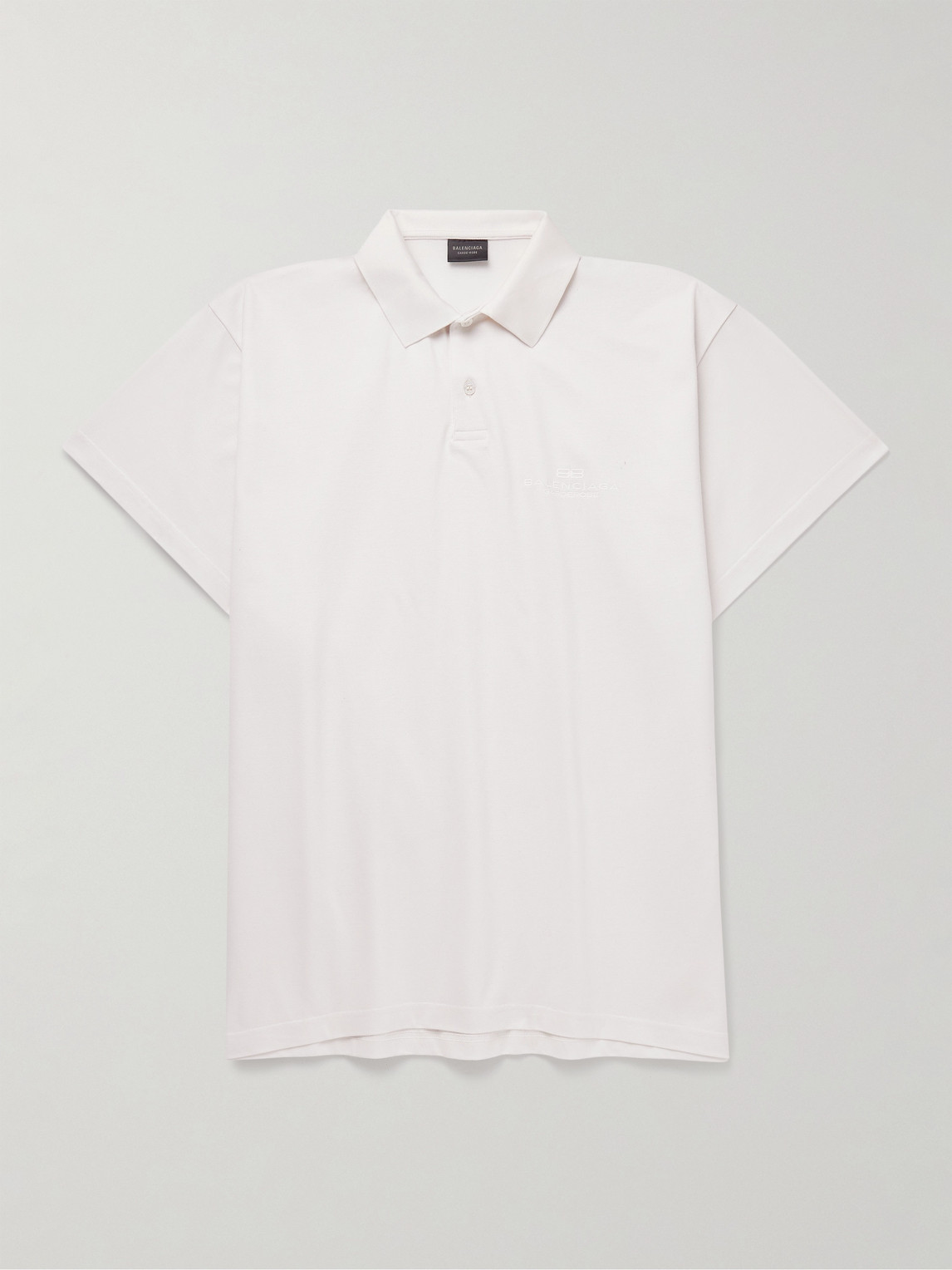 Balenciaga Oversized Layered Logo-Embroidered Cotton-Piqué Polo Shirt - Men