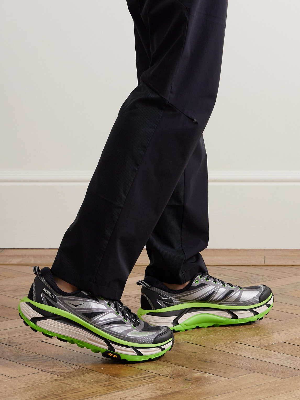 Hoka Mafate Speed 2 Rubber And Mesh Running Sneakers In Gray