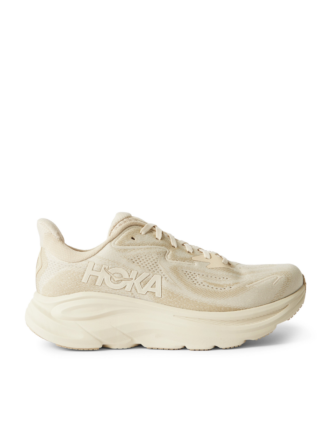 Hoka Clifton 10 Rubber-trimmed Jacquard Running Sneakers