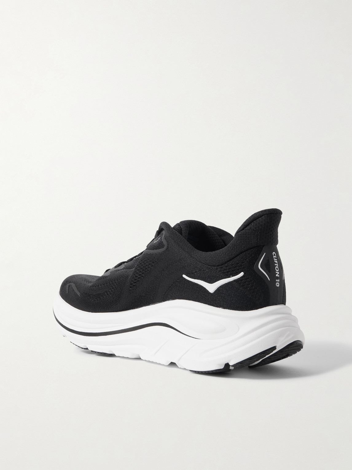 Hoka Men's Clifton 10 Sneakers In Black White
