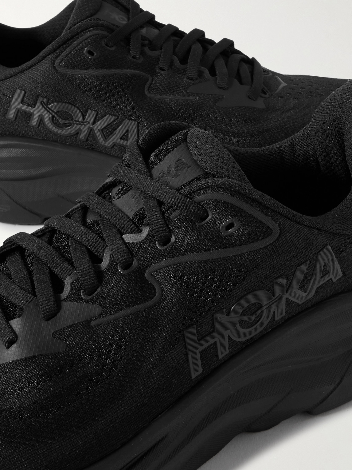 Hoka One One W Clifton 9 Woman Sneakers Black Size 7.5 Textile Fibers