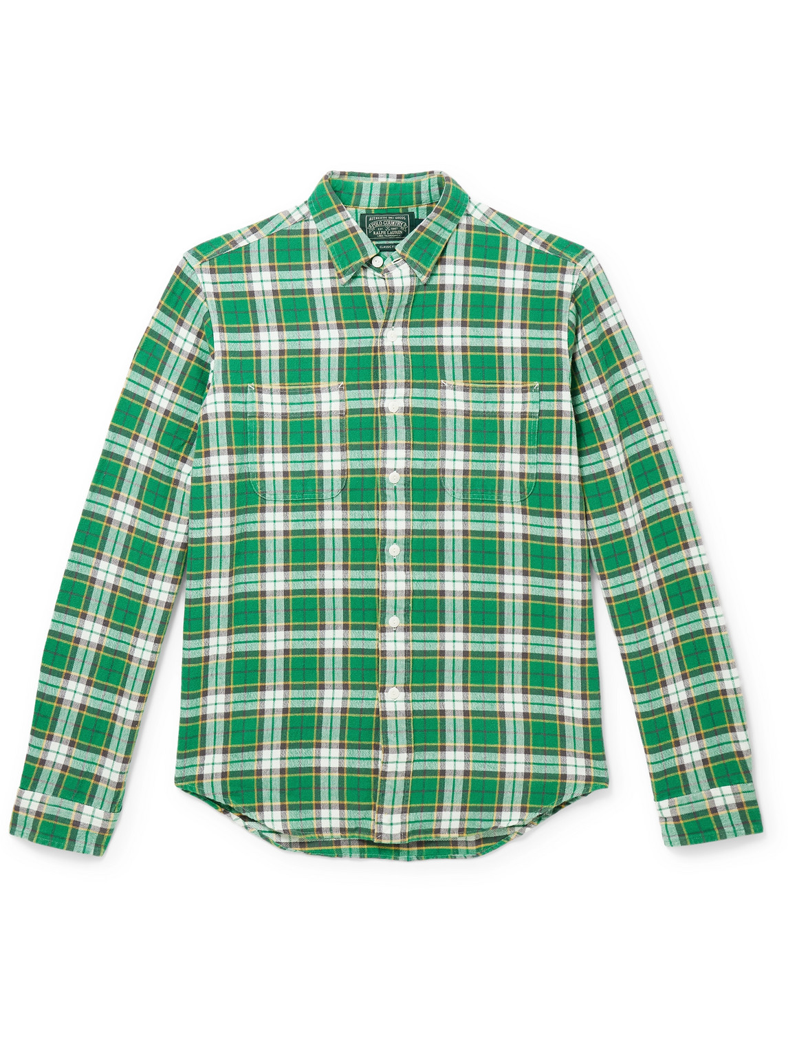 Polo Ralph Lauren Polo Country Checked Cotton-flannel Shirt In Green
