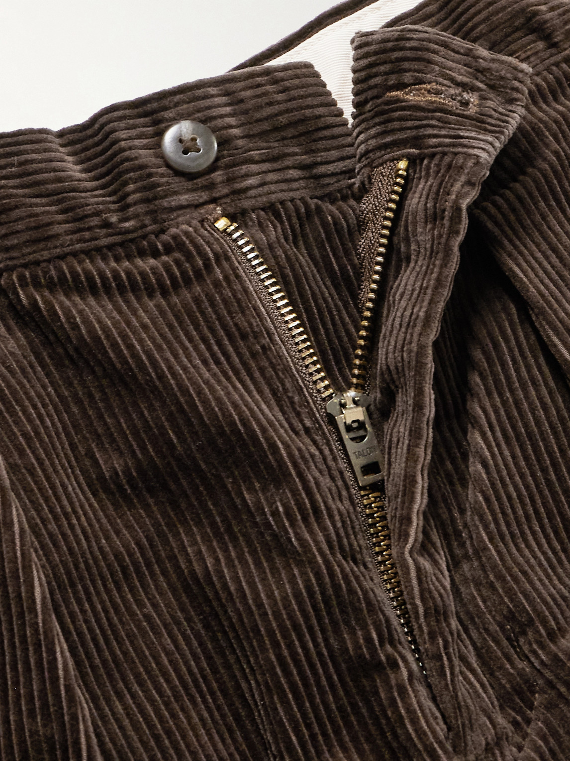 Polo Ralph Lauren Polo Country Slim-fit Straight-leg Pleated Cotton-corduroy Trousers In Brown