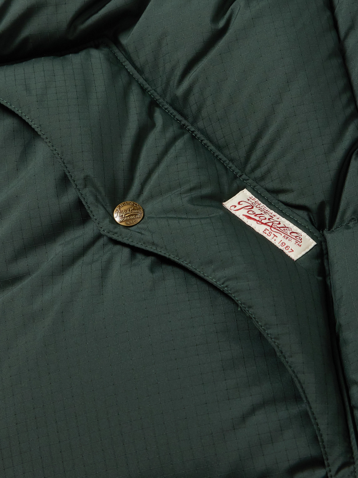 Polo Ralph Lauren Polo Country Shell-trimmed Quilted Recycled-ripstop Jacket In Green