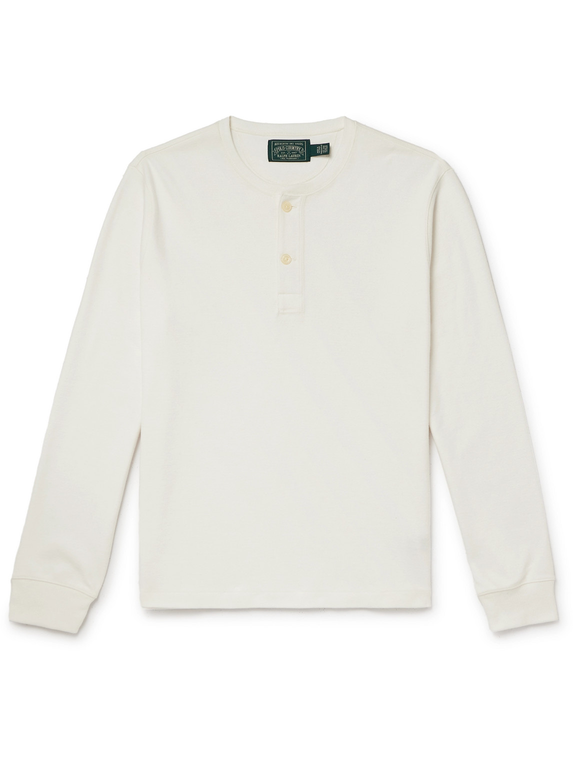Polo Ralph Lauren Cotton Henley Long-sleeve T-shirt In Neutrals