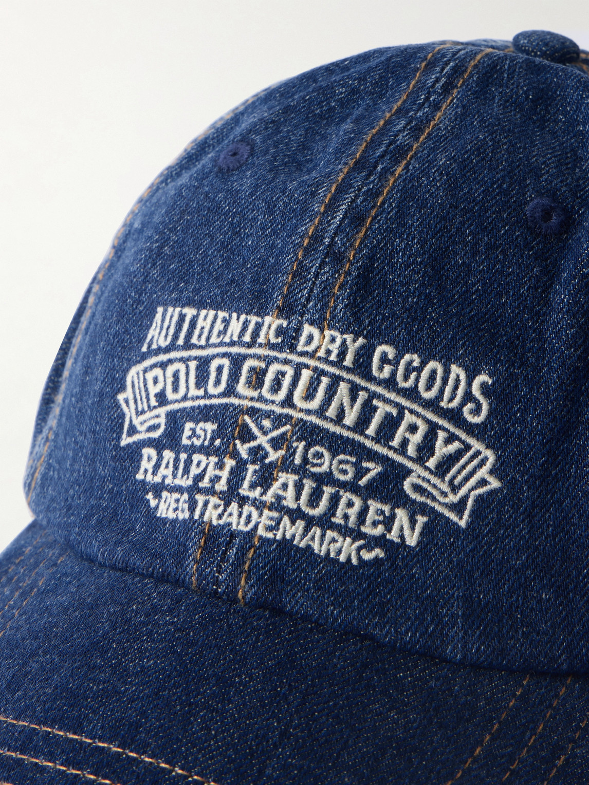Polo Ralph Lauren Logo-embroidered Denim Baseball Cap In Blue
