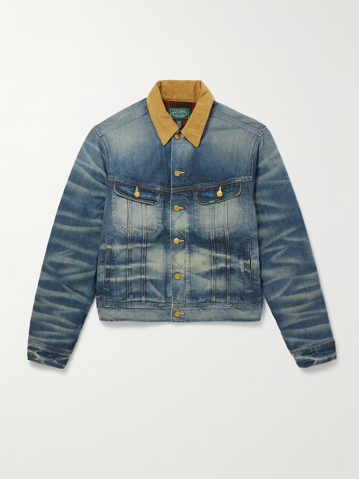 Polo Country Corduroy-Trimmed Denim Trucker Jacket